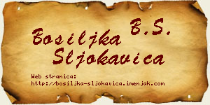 Bosiljka Šljokavica vizit kartica